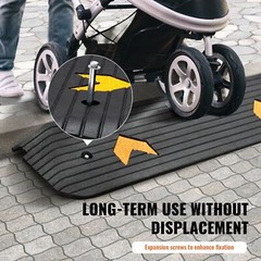 Heavy Duty 1″ Rise Rubber Ramp 33069LB for Wheelchairs & Scooters