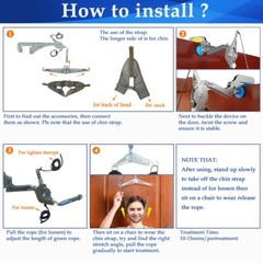 Cervical Neck Traction Device Back Stretcher Pain Relief Over The Door Arthritis
