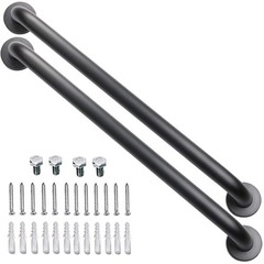 Brushed Nickel Shower Grab Bar 16 Inch – 1 1/4″ Diameter, iMomwee 2 Pack Stainle