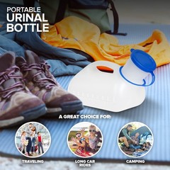 Unisex Urinal Bottle (2 Pack) – Portable for Women & Men – Female…