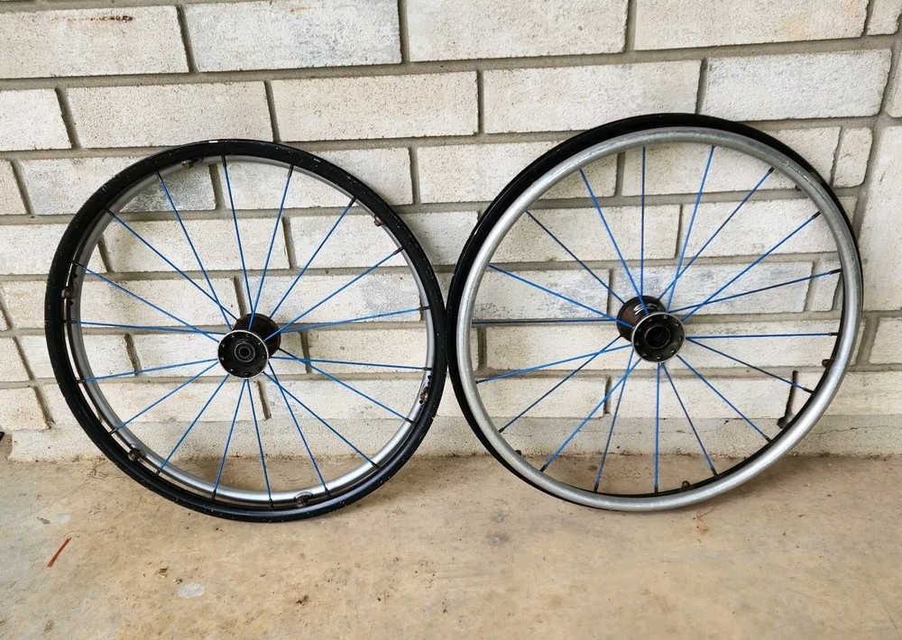 TiLite 22″ Spinergy SPOX Wheelchair Wheels Blue No Tires