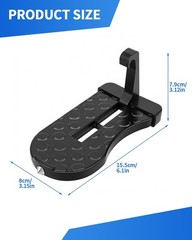 Car Door Step, Aluminum with 400lb Capacity, Anti-Slip Surface, Foldable for