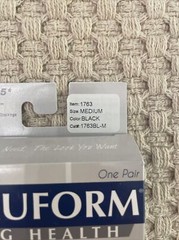 TRUFORM Leg Health Lites 1763BL-M Medium, Black, Ladies Knee Highs 8-15 mmHg