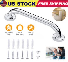 Stainless Steel Grab Bar Bathroom Safety Handicap Shower Tub Handle Support 12in