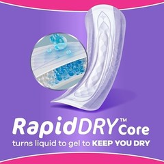 Always Discreet Incontinence Pads for Women, Moderate Absorbency, Long, 54 Count