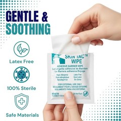 50 Count Unscented Skin-Tac Wipes for Sensitive Skin – Gentle Adhesive Care