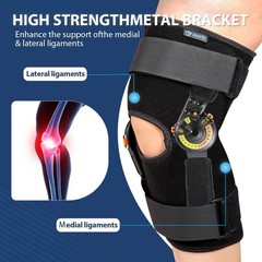 Nvorliy ROM Knee Brace Hinged Support ACL MCL PCL Meniscus Recovery