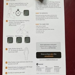 Intellinetix Vibration Therapy Gloves & Charger Large Arthritis Pain Tested, EUC