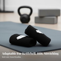 1 Pair Black Athletics Kettlebell Wrist Guards Protector