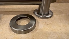 Moen YG0418BN Align 18-Inch Modern Designer Grab Bar Brushed Nickel Bent Flanges