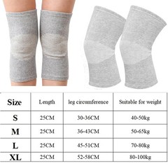 1 Pairs Bamboo Charcoal Knee Sleeve – Bamboo Knee Brace Bamboo Compression Knee