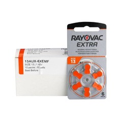 72 Rayovac Extra Advanced Size 13 Pr48 Hearing Aid Batteries 1.45V Zinc Air 6Bl