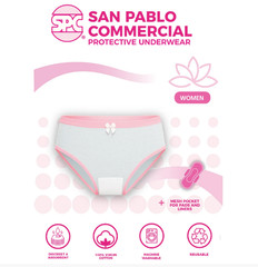 Lady Protective Panties Bladder Control Incontinence Virgin Cotton SPC Washable