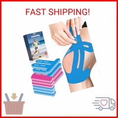 20 PCS Waterproof Kinesiology Tape for Shoulders/Knees,Precut Strips for Knee Pa