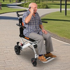 Folding Wheelchair Seniors Portable Travel Transport Wheel Chair 160kg/352.74lb