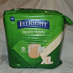 FitRight OptiFit Ultra Incontinence Briefs Unisex Heavy Absorbency XL 56in-64in