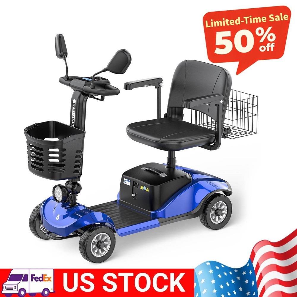4 Wheels Mobility Scooters Power Wheelchair Folding Electric Scooter For Adult