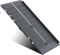 New 6Ft 600 LB Aluminum Multi-Folding Wheelchair Scooter Mobility Ramp Portable