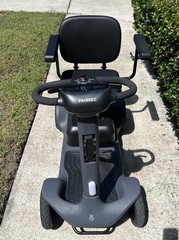 PAISEEC 4-Wheel Mobility Scooter w/ Front Basket, Gray/Black