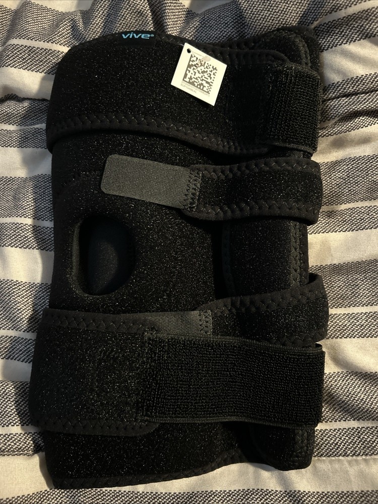 Vive Hinged Knee Brace Relieves ACL, MCL, Meniscus Large Black SUP1046BLKL