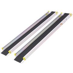 Adjustable Aluminum Wheelchair Ramps 48-84″ 600LB Non-Skid 2-PC Set