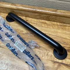 18″ Black Grab bar with Screws by GrabBar.com, Shower, Bathroom