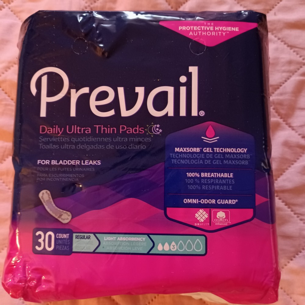Prevail Daily Women’s Incontinence Bladder Control Pads Liners Regular / Long ✅