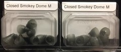 2 Packs of Closed Smokey Domes Medium For Phonak Hearing Aids. 20 Domes total.