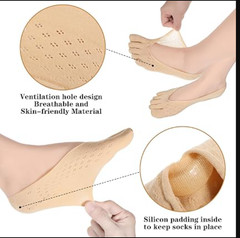 6 Pair Bunion Toe Alignment Relief Socks Orthopedic Compression Full Toe Sock No