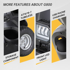 1000W Four-Wheel Mobility Scooter Heavy Duty All-Terrain Electric Scooter 600lbs