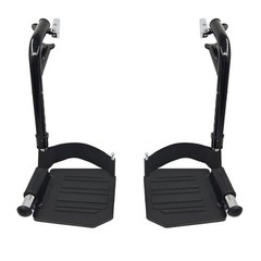 Wheelchair Replacement Swivel Footrests Pair Black