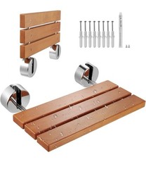 Folding Teak Shower Seat 20.1“ x 13.2“ Wall Mounted Shower Bench 400 lbs A2000