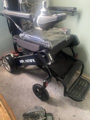 Discover Your Mobility Air Hawk Electric Wheelchair Black Adjustable Footrests