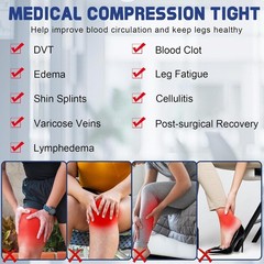Breathable Compression Leggings for Varicose Veins Nylon and Spandex Blend