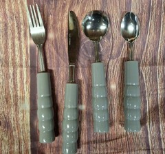 4 Pc. Set Of Weighted Adaptive Silverware Utensils for Hand Tremors Parkinson’s