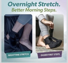 BraceAbility Plantar Fasciitis Night Splint Sock Soft Plantar Fascia Brace Sz M