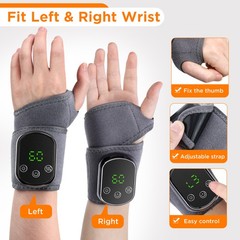 Electric Wrist Massager 5 Levels Heating 3 Modes Vibration Infrared Pain Relief