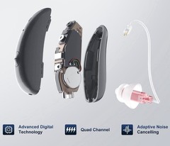 Ceretone Beacon Noise Canceling Bluetooth OTC Hearing Aids Clear Calls And Music