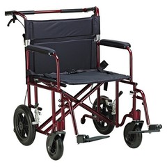 Drive Heavy Duty Bariatric Aluminum Transport Chair – 22 Inch Width Seat