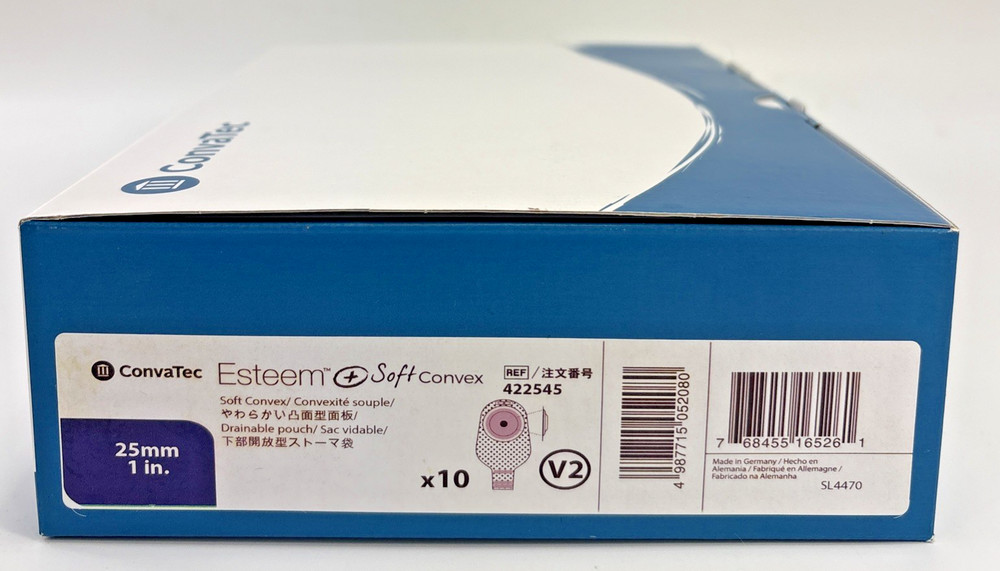 10 ConvaTec V2 422545 Esteem™+ One-Piece Drainable Pouch CTF Exp 2030