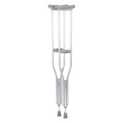 Aluminum Crutches, Adult, Tall, 5′ 10″–6′ 6″ – Pair of Lightweight, Height