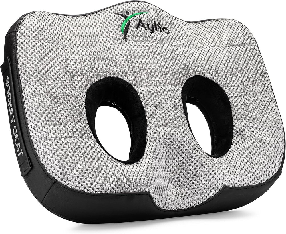 Socket Seat Cushion for Sit Bone and Back Pressure Relief, Butt, Tailbone, Hip,