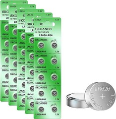 SKOANBE 50PCS SR626SW LR626 AG4 377 1.5V Button Coin 10 Count (Pack of 5)