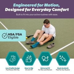 BraceAbility Athletic Ankle Compression Socks for Men and X-Small, Light Blue