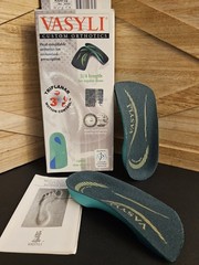 Vasyli Custom Orthotics Easyfit 3/4 Insert Moldable Women Sz 5-7 – Kid Sz L New!