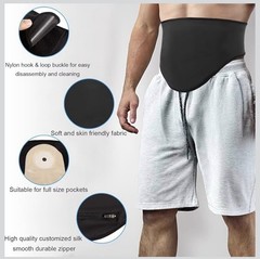 Abdominal Ostomy Belt for Post Colostomy or Ileostomy Surgery Unisex