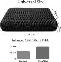 Gel Seat Cushion for Long Sitting Extra Thick Gel Cushion for Wheelchair Soft