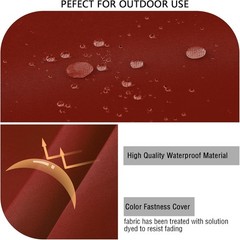 idee-home Outdoor Cushions for Patio Furniture, 28.5 x In, Spice
