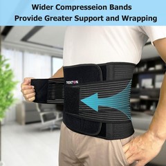 Back Brace for Men and Women Lower Back, Lumbar Support Belt Large, Black