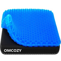 OMCOZY Gel Seat Cushion, Cooling Cushion 18.51 x 17.33 x 1.51 inches, Blue